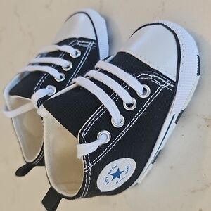 Classic Black and White Crib Sneakers